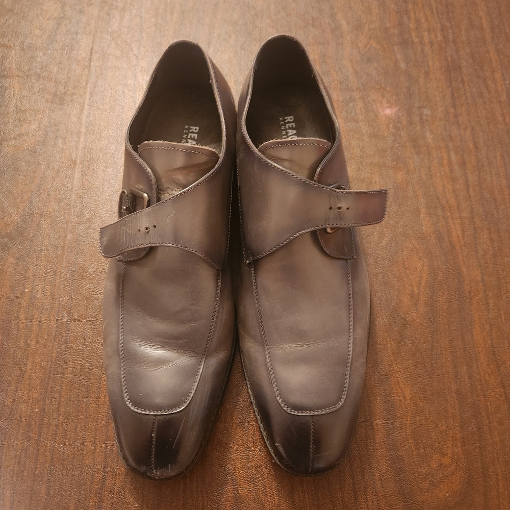 Kenneth Cole Reaction Reggie monk strap loafer dark grey size 13